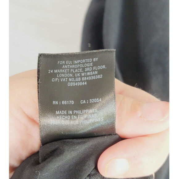 Anthropologie Maeve Greta Linen Midi Dress in Black, sz 0 - Picture 14 of 16